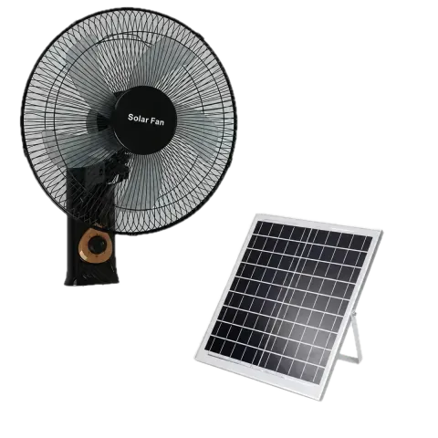 Illustrative transparent product set for W01 with wall fan and solar panel